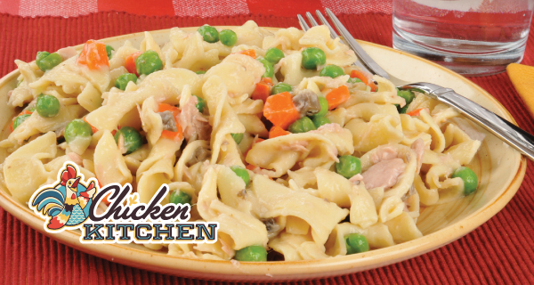 Chicken Kitchen Chicken with Lemony Egg Noodles and Peas