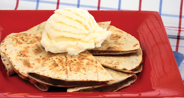 Chocolate Cream Cheese Quesadillas