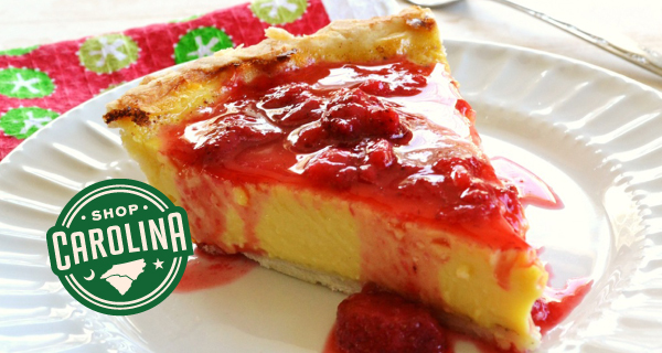 Our State Strawberry Custard Pie