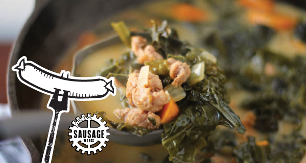 SausageWorks "The Fiery Italian" Kale Sweet Potato Soup