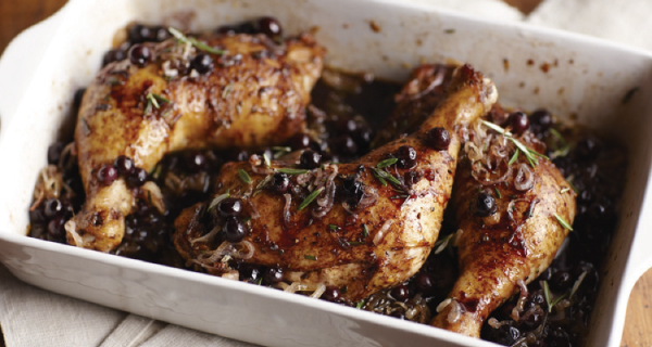 Blueberry-Balsamic Glazed Rosemary Chicken