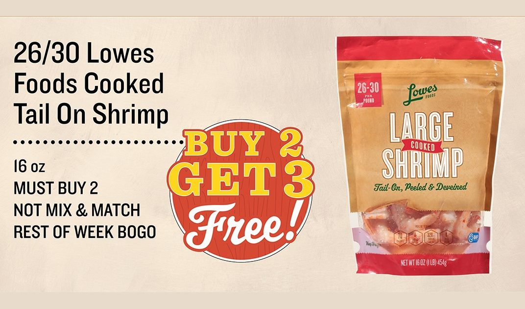 Lowes Foods B2G3 Shrimp