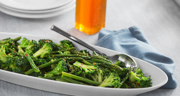 Hot 'n Sweet Broccoli and Asparagus