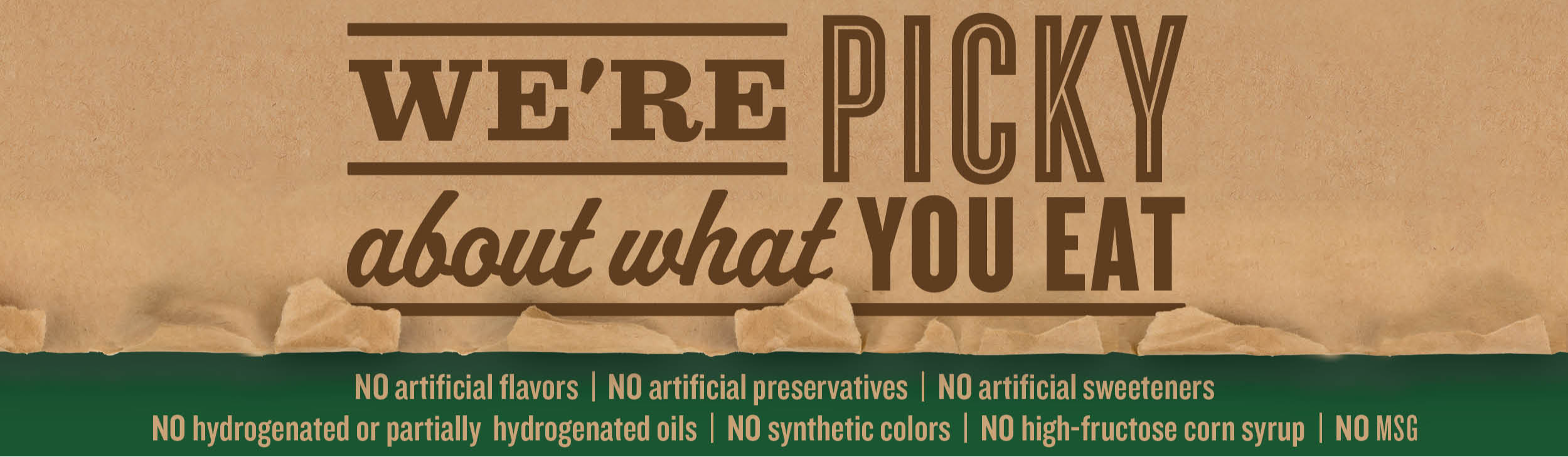 We're Picky About What You Eat