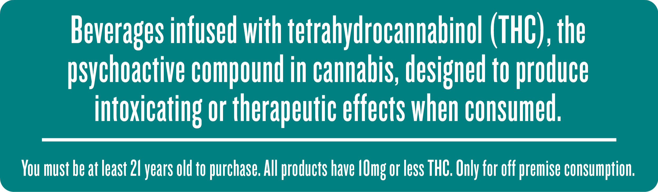 THC Infused Beverages Fine Print