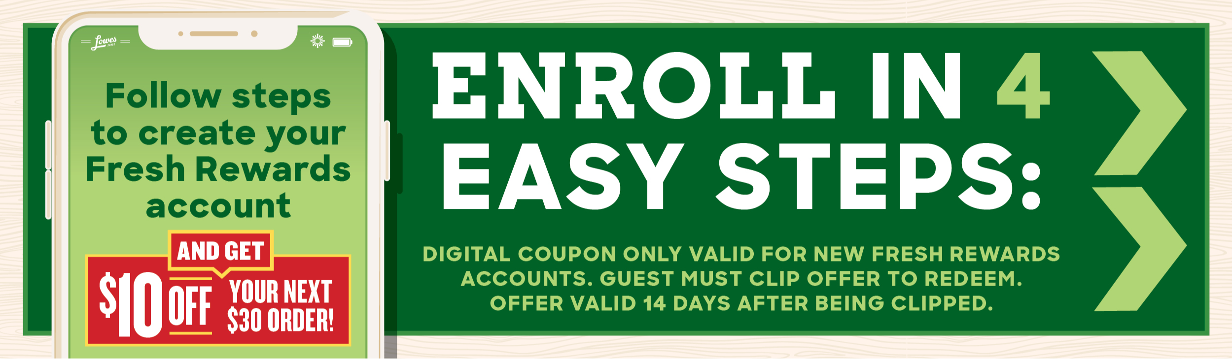 Fresh Rewards - Enroll in 4 Steps - Overview