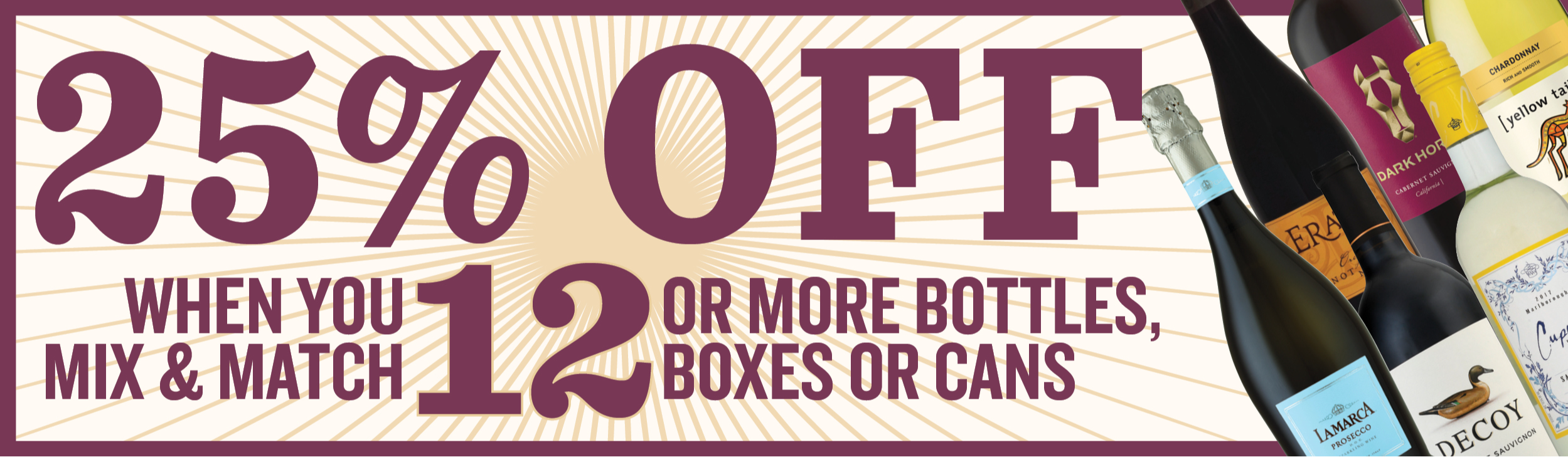 25% off Wine Sale