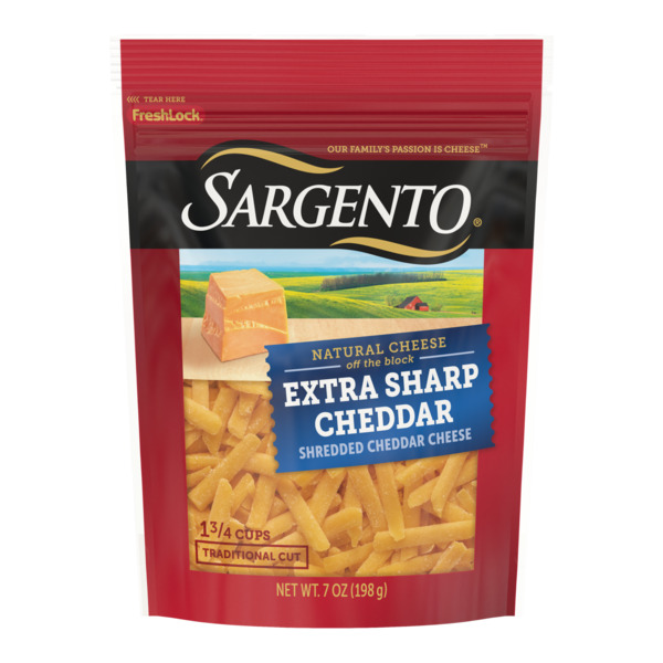 Sargento Extra Sharp Cheddar Shredded Cheese 7 oz