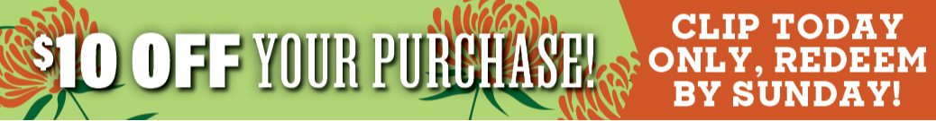 $10 off $50 Spring Coupon