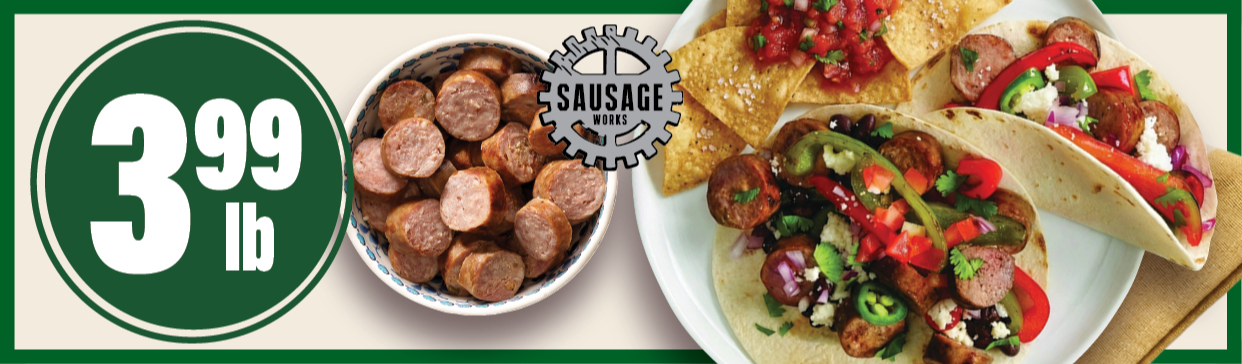 $3.99/lb SausageWorks dinner links