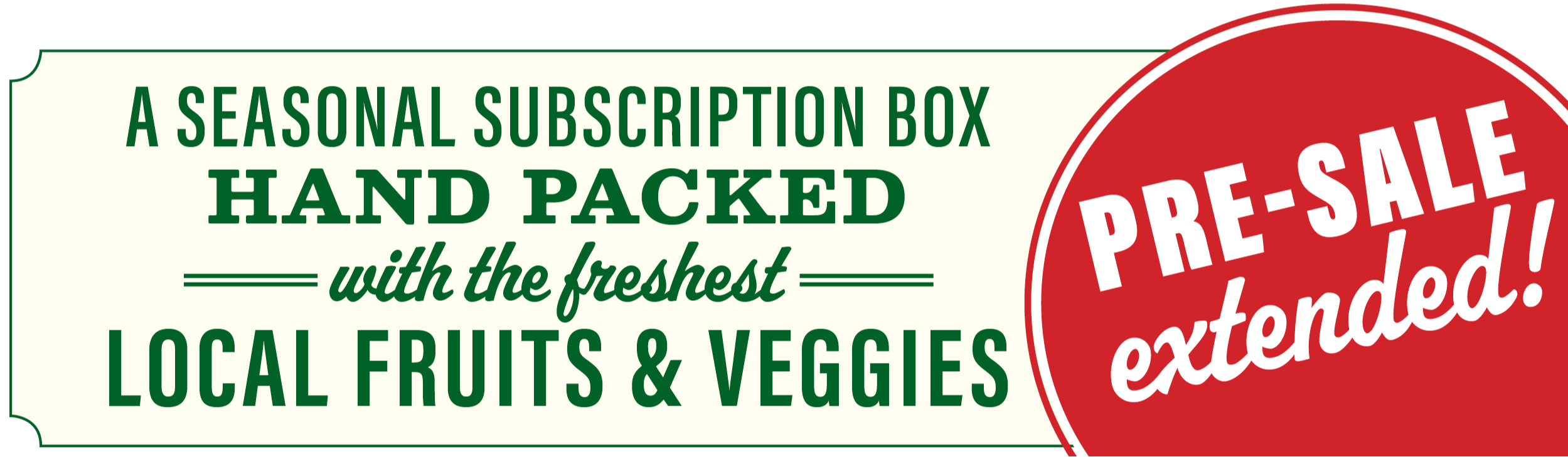Carolina Crate Pre Sale Extended