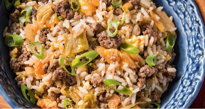 Beef and Kimchi Fried Rice Bowl