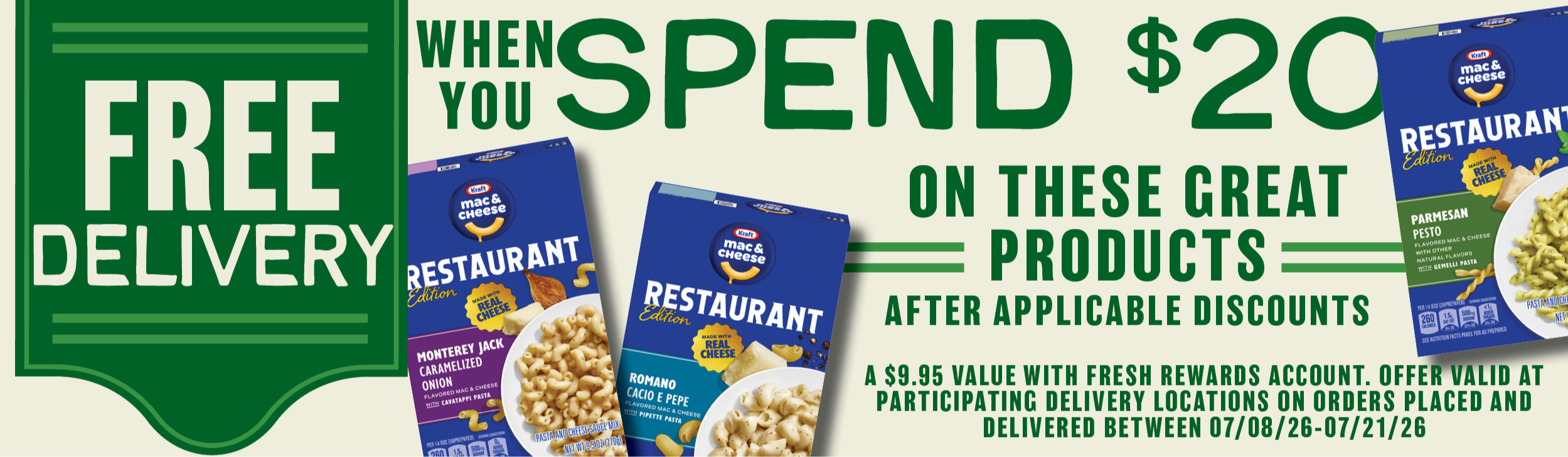 Kraft Free Delivery