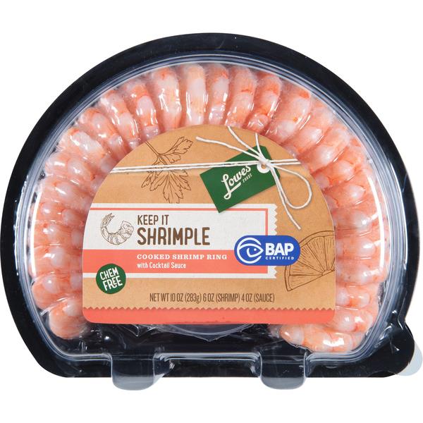 Lowes Foods Keep It Shrimple Cooked Shrimp Ring with Sauce 10 oz