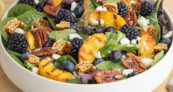 Grilled Peach and Blackberry Salad