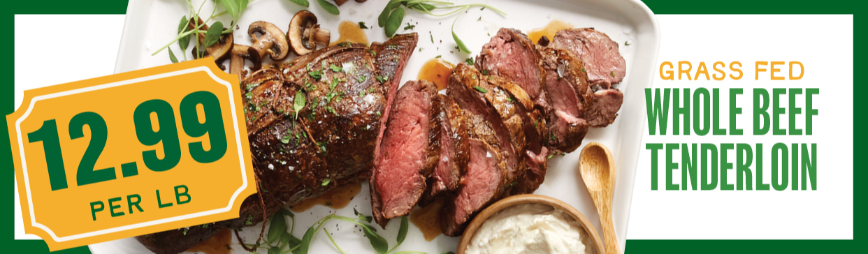 Grass Fed Whole Beef Tenderloin