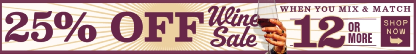 25% Off Wine Sale