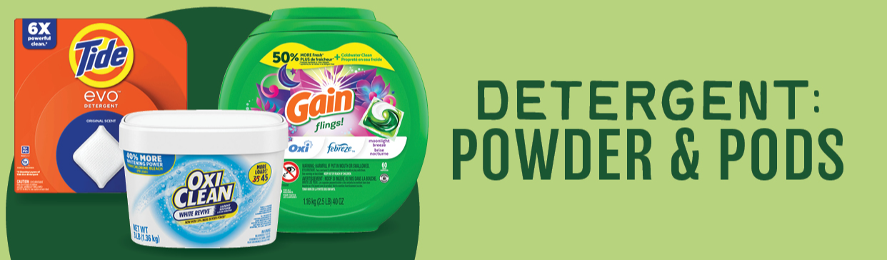 Detergent: Powder & Pods