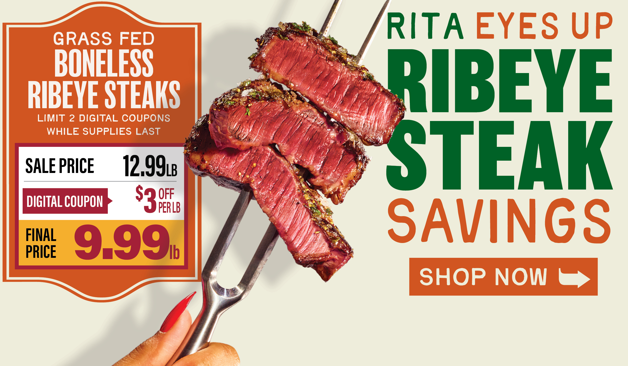 Rita Eyes Up Ribeye Steak Savings
