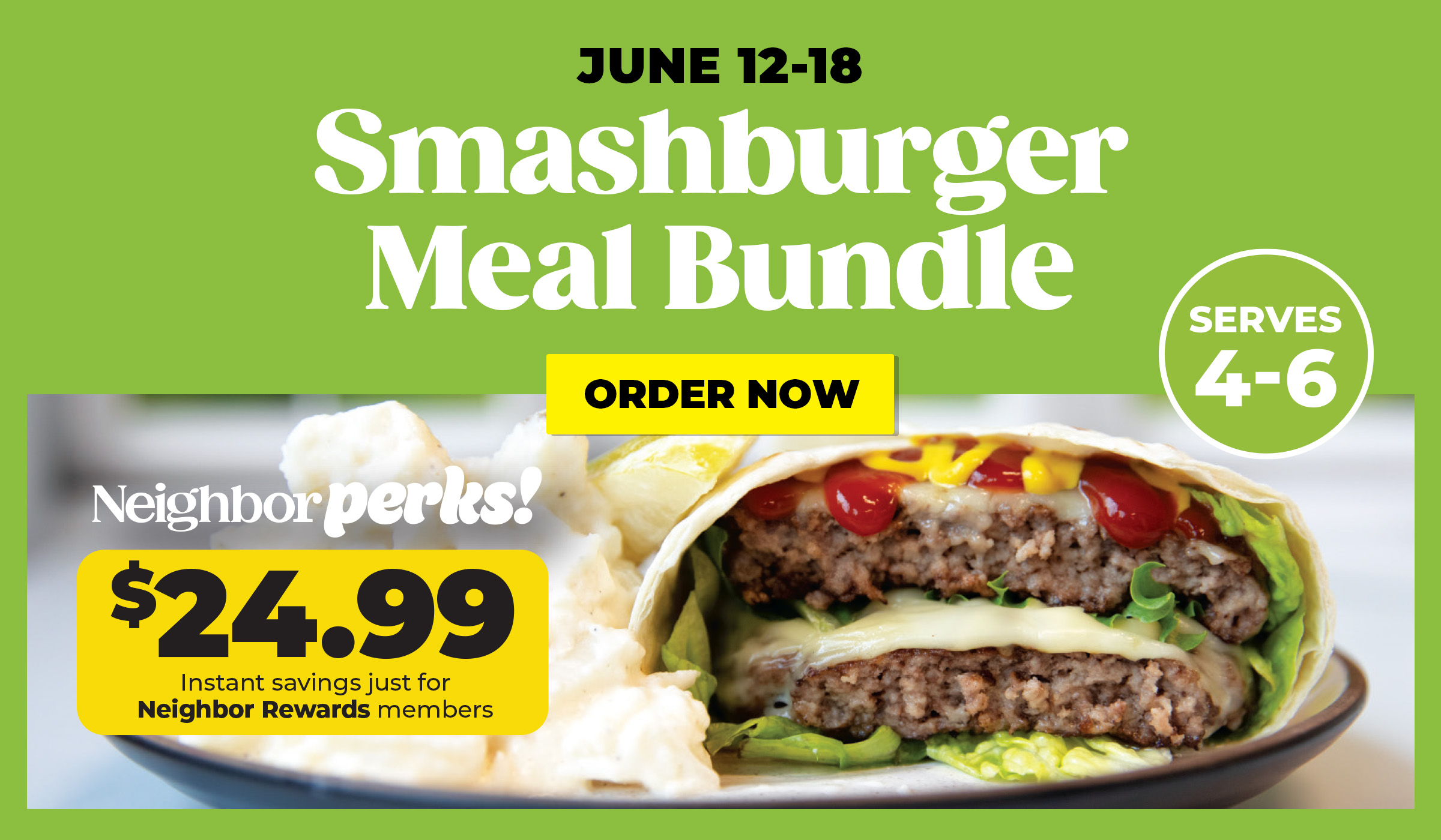 Smashburger Meal Bundle at just $24.99 for members! Order Now